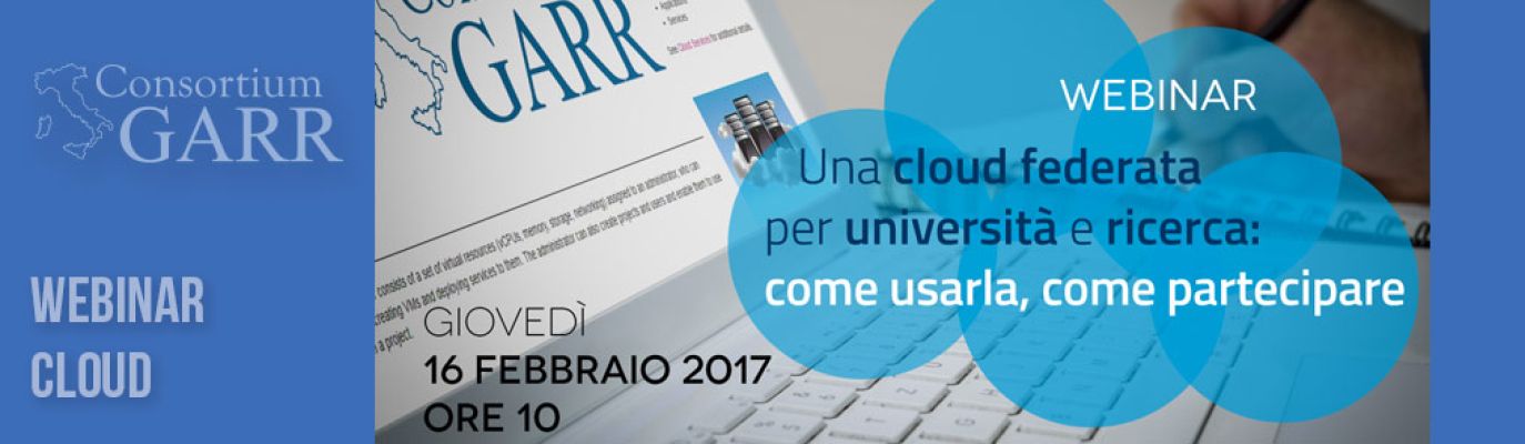 Cloud federata GARR: un webinar per conoscerla