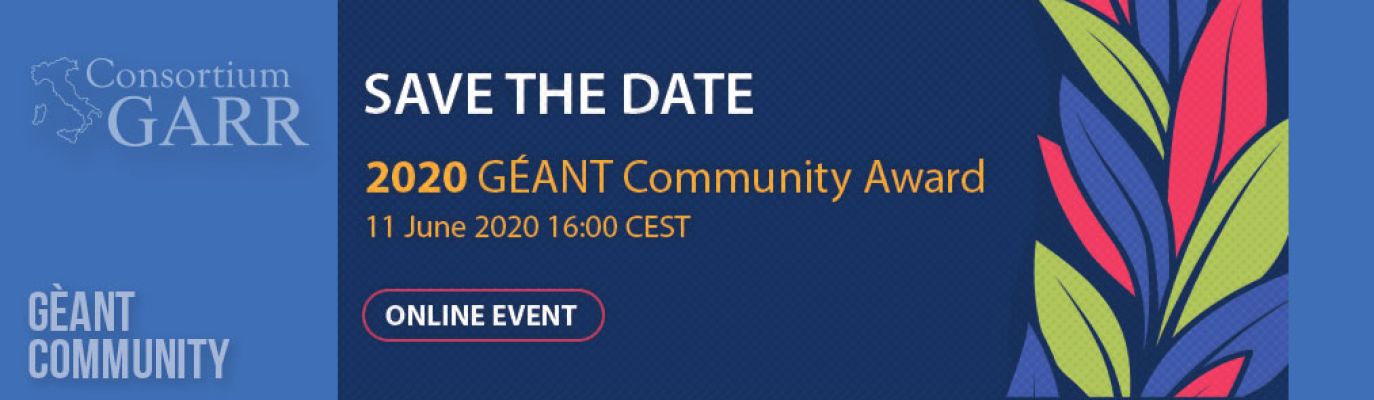 Cerimonia online per gli GÉANT Community Award 2020