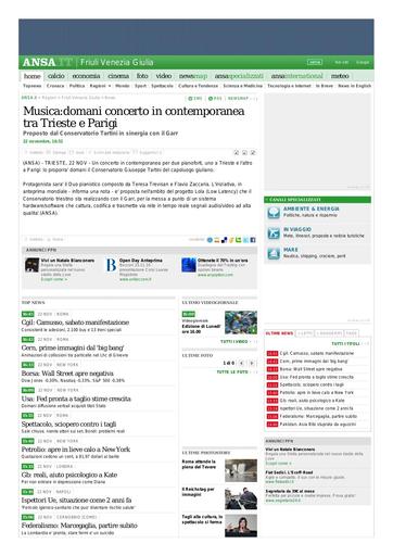 22 Novembre 2010 - Ansa.it