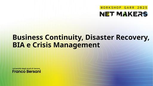 Workshop garr 2025 slide Franco Bersani