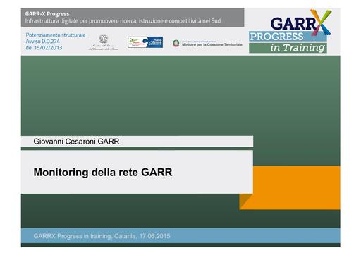Monitoring della rete GARR - G.Cesaroni
