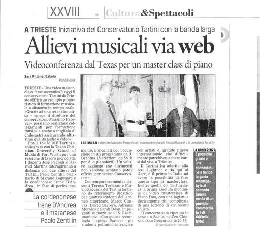 27 Aprile 2010 - Il Gazzettino.it - Stampa