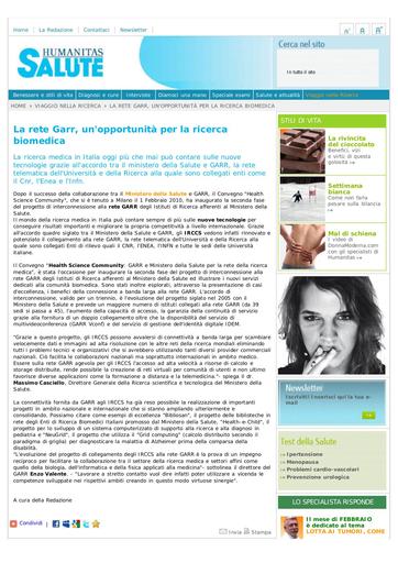 03 febbraio 2010 - Humanitas Salute