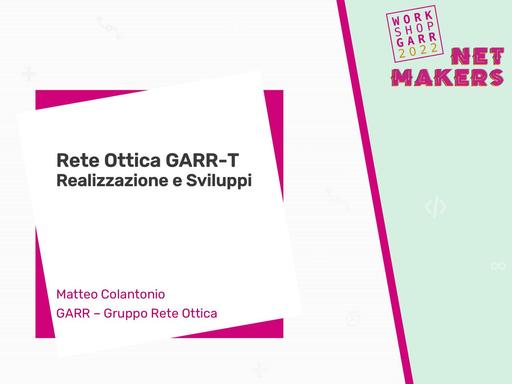 Workshop GARR 2022 - Presentazione - Colantonio