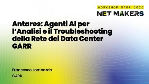 Workshop garr 2025 slide Francesco Lombardo