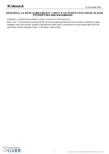 3 novembre 2020 - 9 Colonne