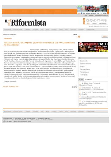 19 Gennaio 2010 - Il Riformista