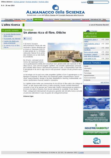 26 Marzo 2014 - Almanacco della Scienza