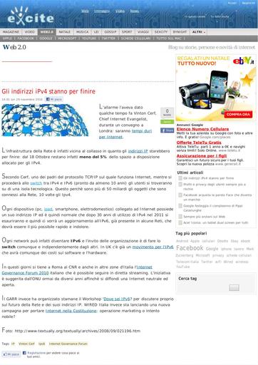 29 Novembre 2010 - Excite