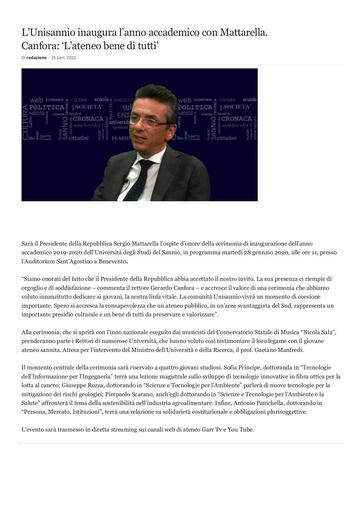 26 gennaio 2020 - NTR24