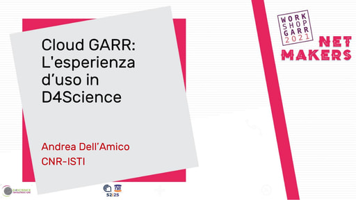 Workshop GARR 2020 - Presentazione - Dell’Amico