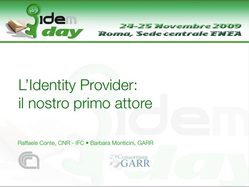 I IDEM Day - presentazione - Conte - Monticini