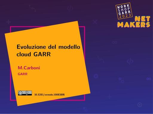 Workshop GARR 2023 - Presentazione - Carboni 2