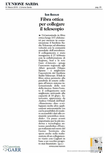 1 marzo 2018 - L'Unione Sarda