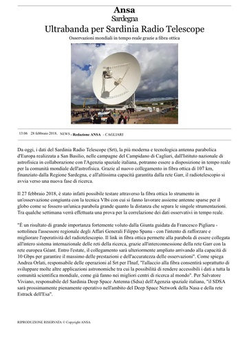 28 febbraio 2018 - Ansa