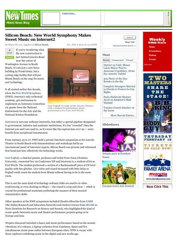 05 febbraio 2010 - Miami New Times