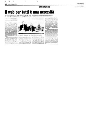 12 Giugno 2010 - Corriere Adriatico