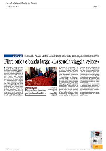 17 Febbraio 2015 - Nuovo Quotidiano di Puglia