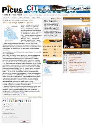 20 Aprile 2010 - Picus On Line