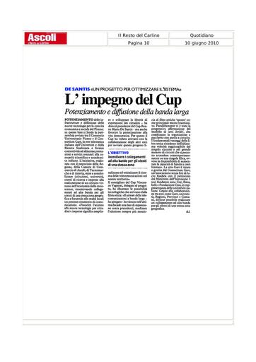 10 Giugno 2010 - Il Resto del Carlino