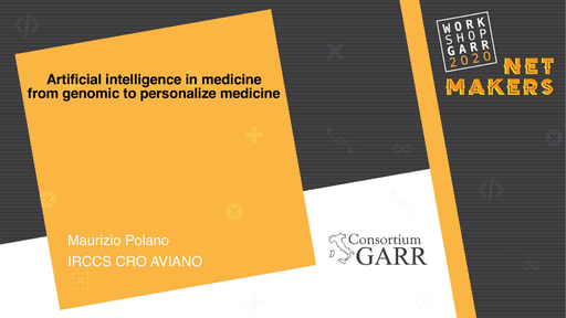 Workshop GARR 2020 - Presentazione - Polano
