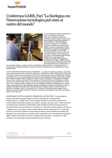 03 ottobre 2018 - Sassari Notizie