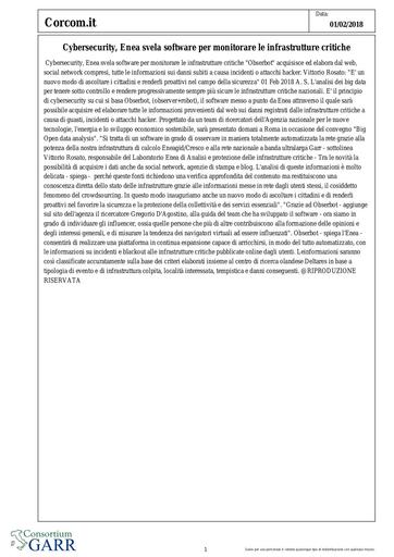 1 febbraio 2018 - CorCom