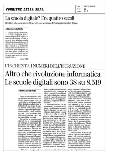 7 Febbraio 2015 - Corriere della Sera