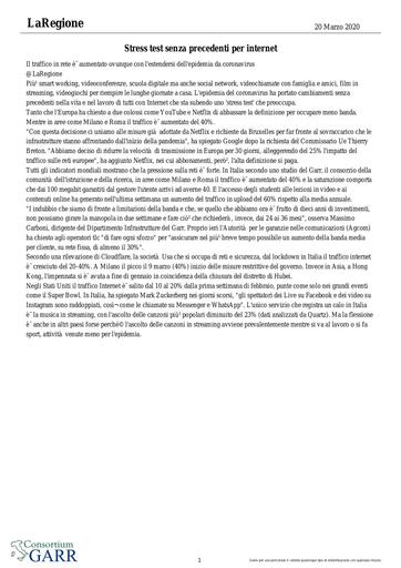 20 marzo 2020 - La Regione