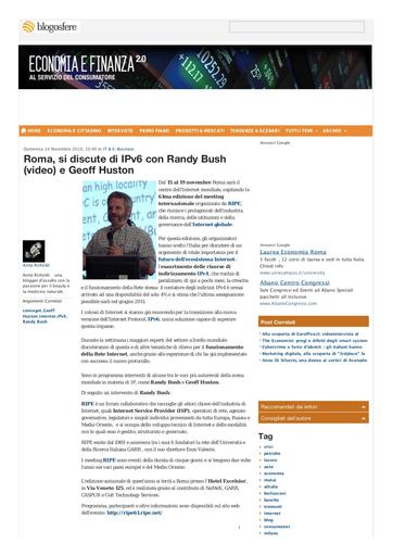 14 Novembre 2010 - Blogosfere