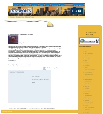 02 Aprile 2009 Rai Tre Neapolis