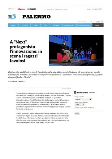 19 Ottobre 2014 - La Repubblica