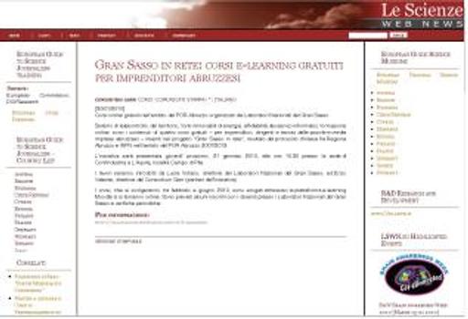 21 Gennaio 2010 - Le Scienze WebNews