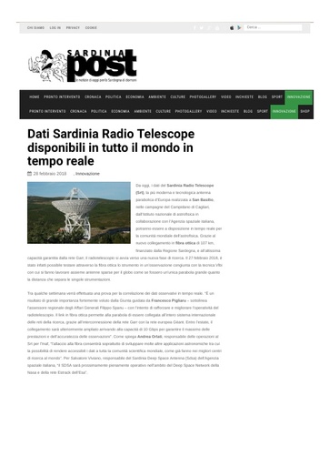 28 febbraio 2018 - Sardinia Post