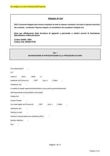 Bando 2004 - Allegato A1 bis - Dichiarazione per mandanti