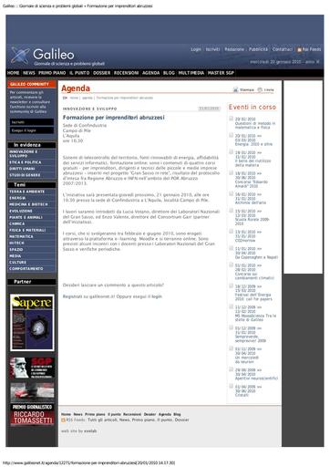 20 Gennaio 2010 - Galileo