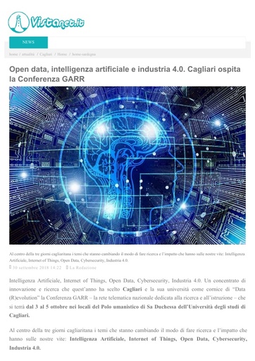 30 settembre 2018 - Vista Net