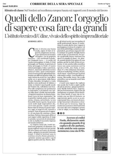 19 Maggio 2014 - Corriere della Sera