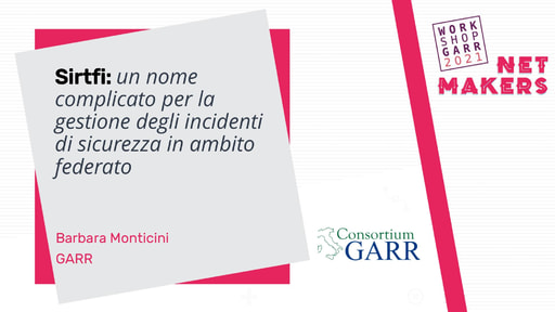 Workshop GARR 2021 - Presentazione - Monticini