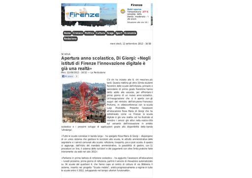 12 Settembre 2012 - Il sito di Firenze