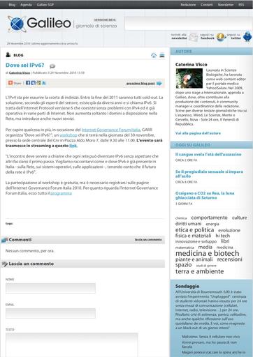 29 Novembre 2010 - Galileo