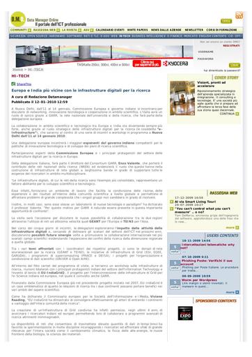 12 Gennaio 2010 - Data Manager Online