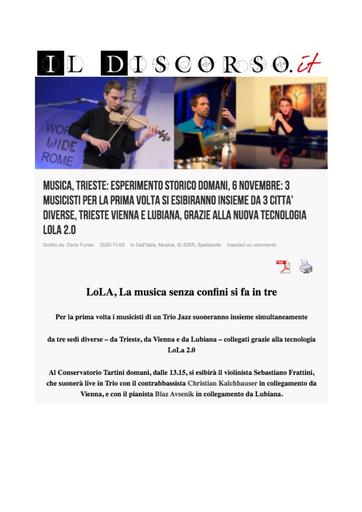 5 novembre 2020 - Il Discorso