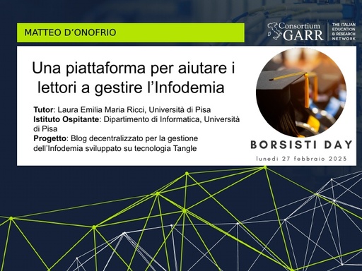 Borsisti Day 2023 - Matteo Donofrio
