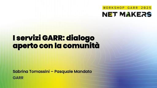 Workshop garr 2025 slide Tomassini Mandato