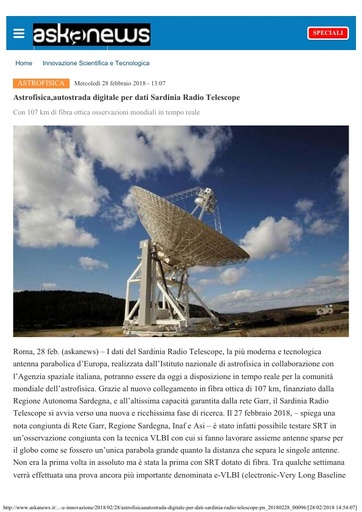 28 febbraio 2018 - Aska News