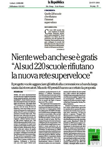 22 Ottobre 2014 - La Repubblica