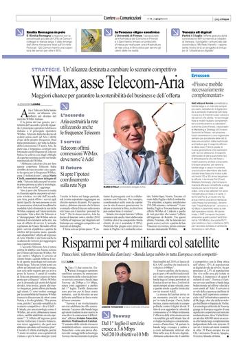 22 Giugno 2009 Corriere Comunicazioni