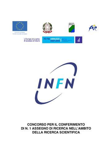 Bando Assegno di Ricerca INFN LNGS  16172