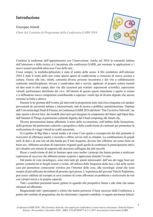 Selected Papers Conferenza GARR 2016 - Intro - Attardi